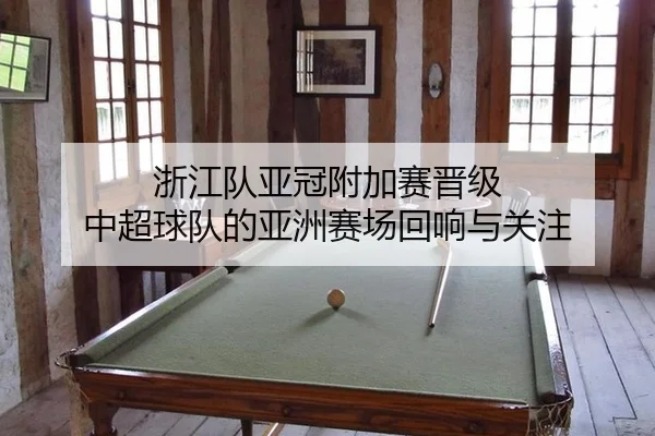 浙江队亚冠附加赛晋级 中超球队的亚洲赛场回响与关注